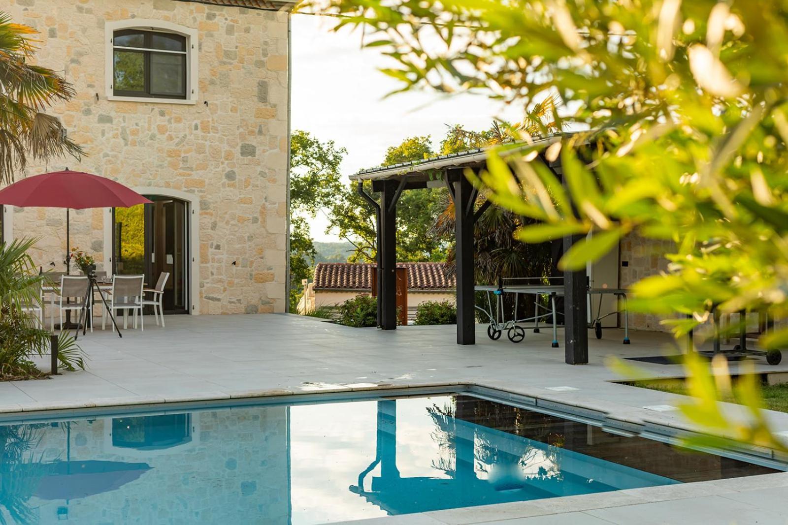 Villa Au Petit Bonheur Avec Clim - Hameau Au Calme - Piscine Chauffee - Petanque Moncrabeau Exteriér fotografie