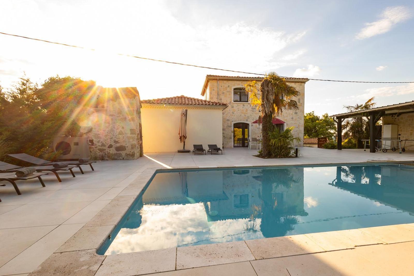 Villa Au Petit Bonheur Avec Clim - Hameau Au Calme - Piscine Chauffee - Petanque Moncrabeau Exteriér fotografie